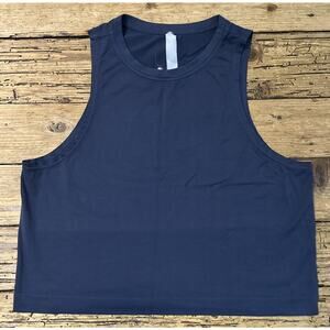 A By Avocado Women’s Grey Relaxed Cropped Active Wear Tank Size S